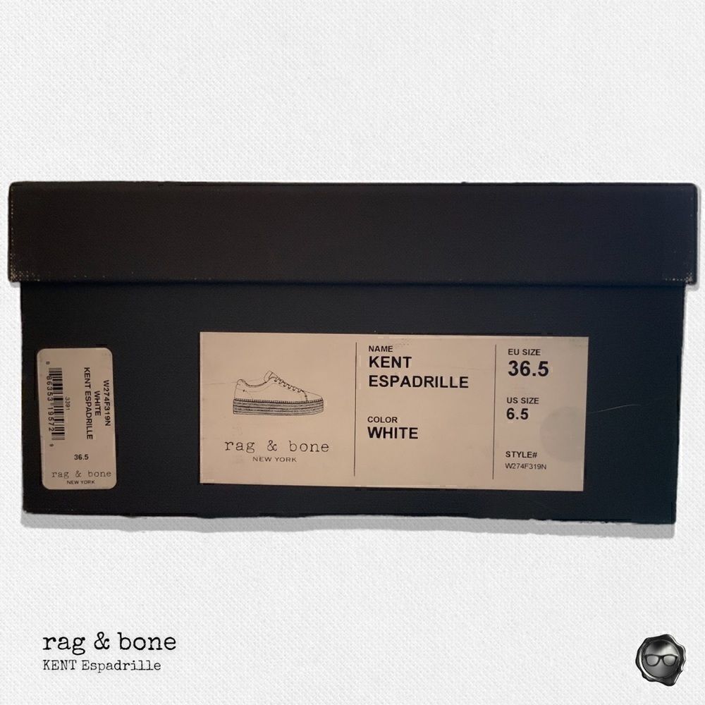 RAG & BONE KENT ESPADRILLE PLATFORM SNEAKER IN WHITE WOMEN’S SIZE 6.5 NEW IN BOX - Picture 12 of 13